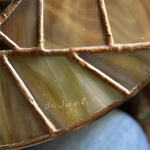 Original, signed Holy Family stained glass, manger scene, Star of Bethlehem - Picture 12 of 12